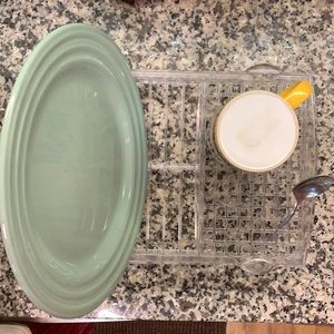 Lucite clear dish drainer